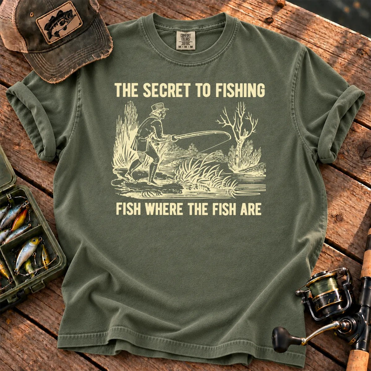 The Secret to Fishing T-Shirt in Moss
