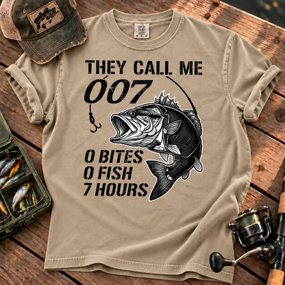They Call Me 007 Bass Fishing T-Shirt in Sandstone
