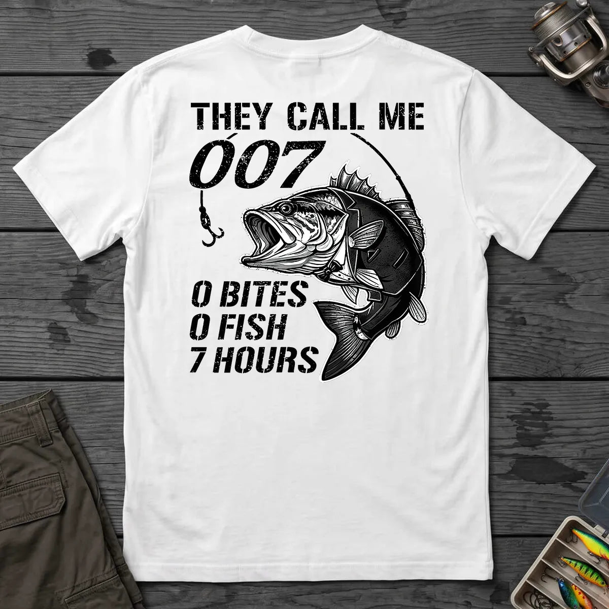 They Call Me 007 Bass T-Shirt in White
