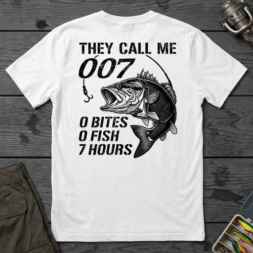 They Call Me 007 Bass T-Shirt in White