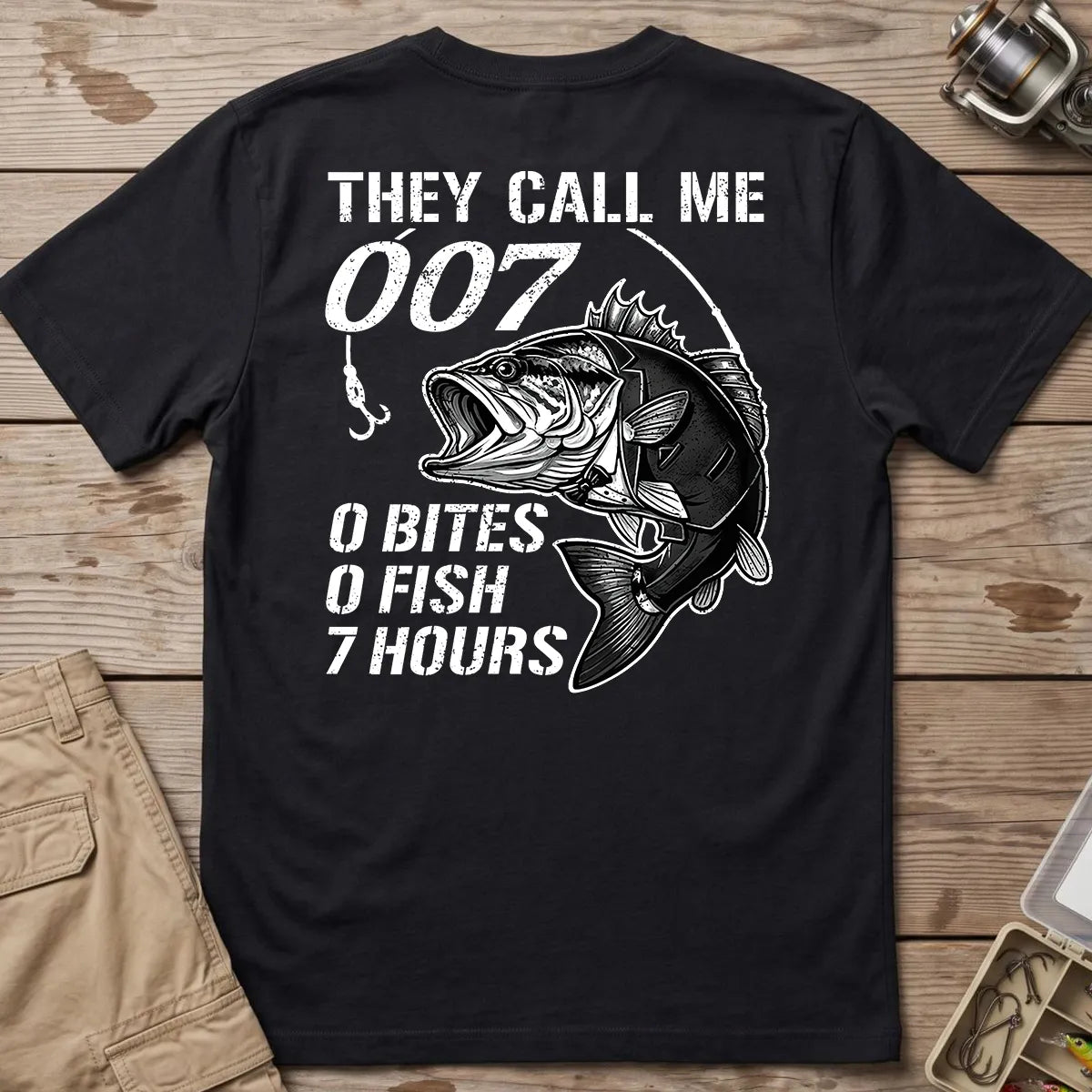 They Call Me 007 Bass T-Shirt in Black