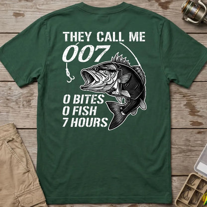 They Call Me 007 Bass T-Shirt in Forest Green