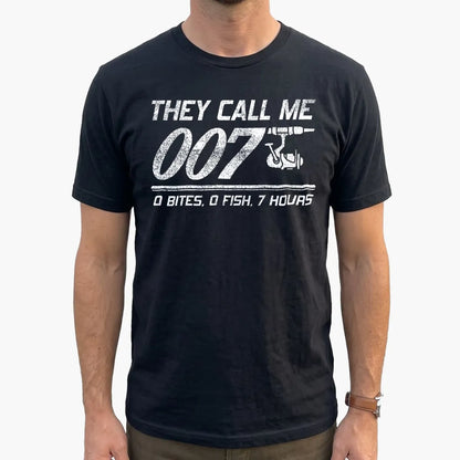 They Call Me 007 Distressed T-Shirt lifestyle mockup
