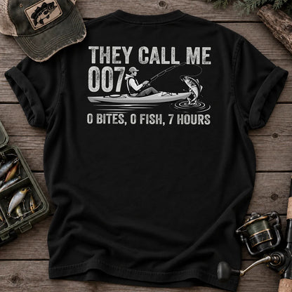 They Call Me 007 Kayak Fishing T-Shirt in Black