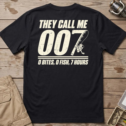 They Call Me 007 Minimal T-Shirt in Black