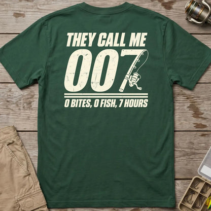 They Call Me 007 Minimal T-Shirt in Forest Green