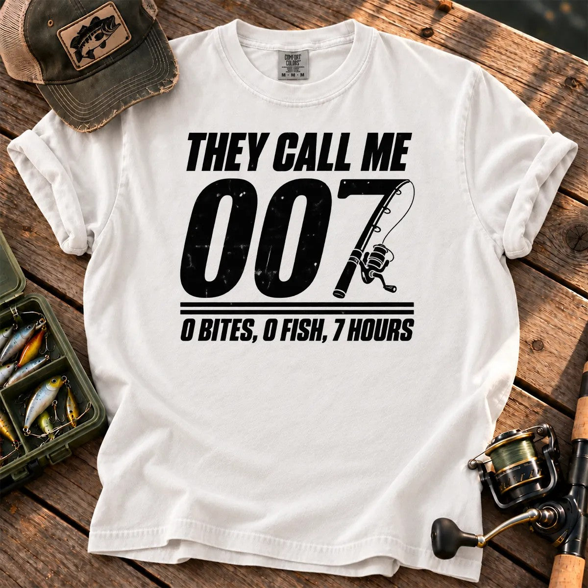 They Call Me 007 Minimal T-Shirt in White
