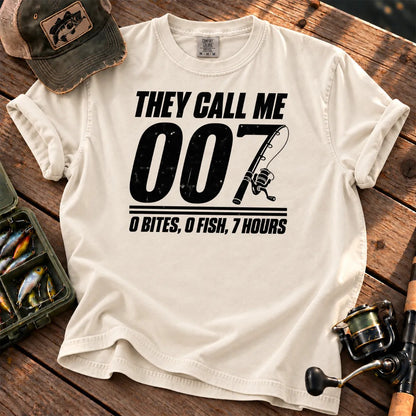 They Call Me 007 Minimal T-Shirt in Ivory
