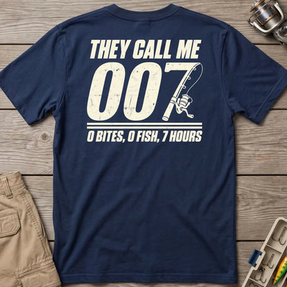 They Call Me 007 Minimal T-Shirt in Navy