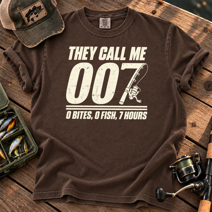 They Call Me 007 Minimal T-Shirt in Espresso