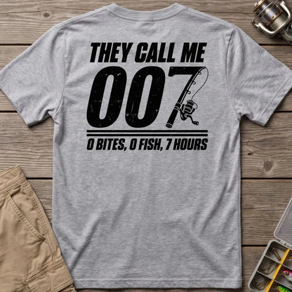 They Call Me 007 Minimal T-Shirt in Sport Grey