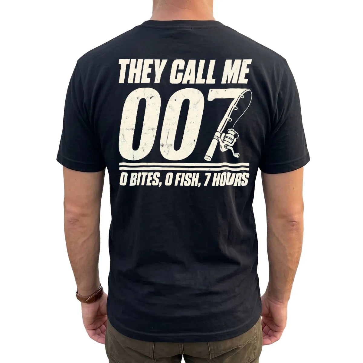 They Call Me 007 Minimal T-Shirt lifestyle mockup