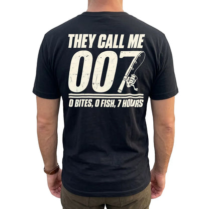 They Call Me 007 Minimal T-Shirt lifestyle mockup