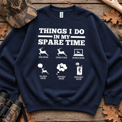 Things I Do Deer Hunting Sweatshirt in Navy