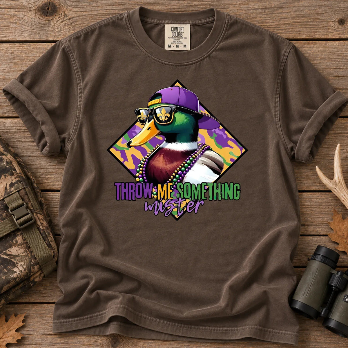 Throw Me Something Mister Mallard T-Shirt in Espresso