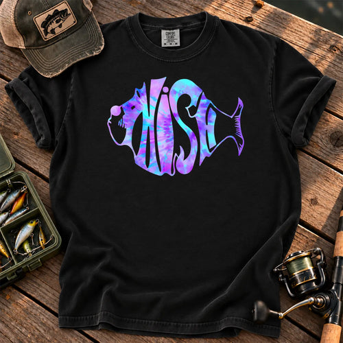 Tie Dye Fish T-Shirt in Black