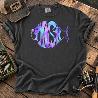 Tie Dye Fish T-Shirt in Pepper