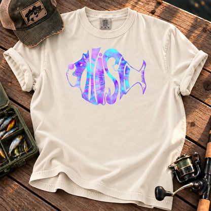 Tie Dye Fish T-Shirt in Ivory