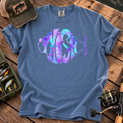 Tie Dye Fish T-Shirt in Blue Jean