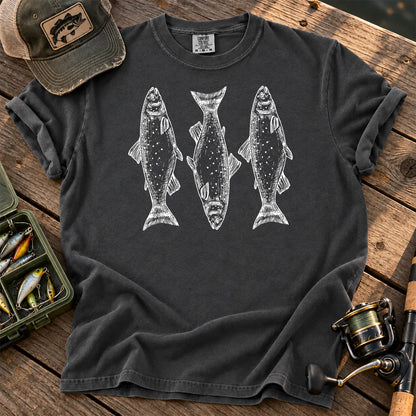 Trout Tattoo Trio T-Shirt in Pepper