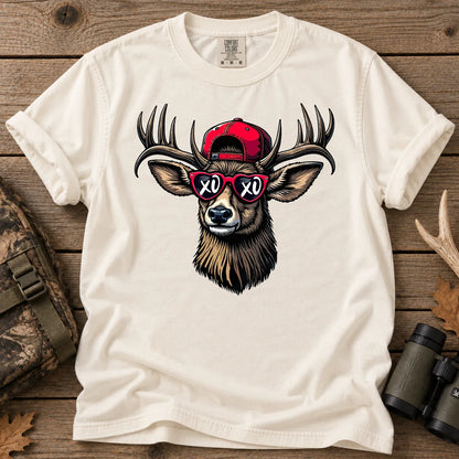 Valentine Buck Sunglasses T-Shirt in Ivory
