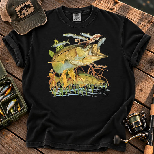 Vintage Bass Collage T-Shirt in Black