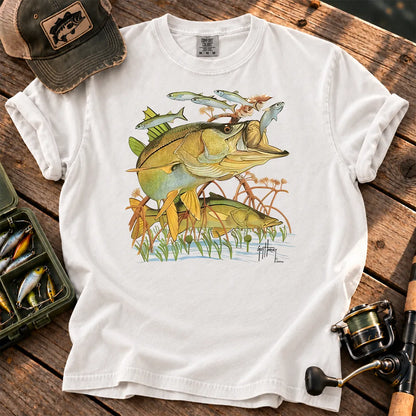 Vintage Bass Collage T-Shirt in White