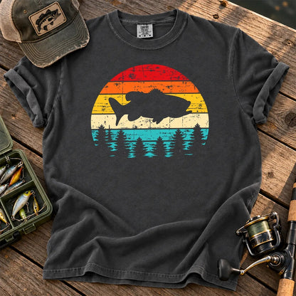 Vintage Bass Fishing T-Shirt in Pepper
