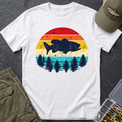Vintage Bass Fishing T-Shirt in White