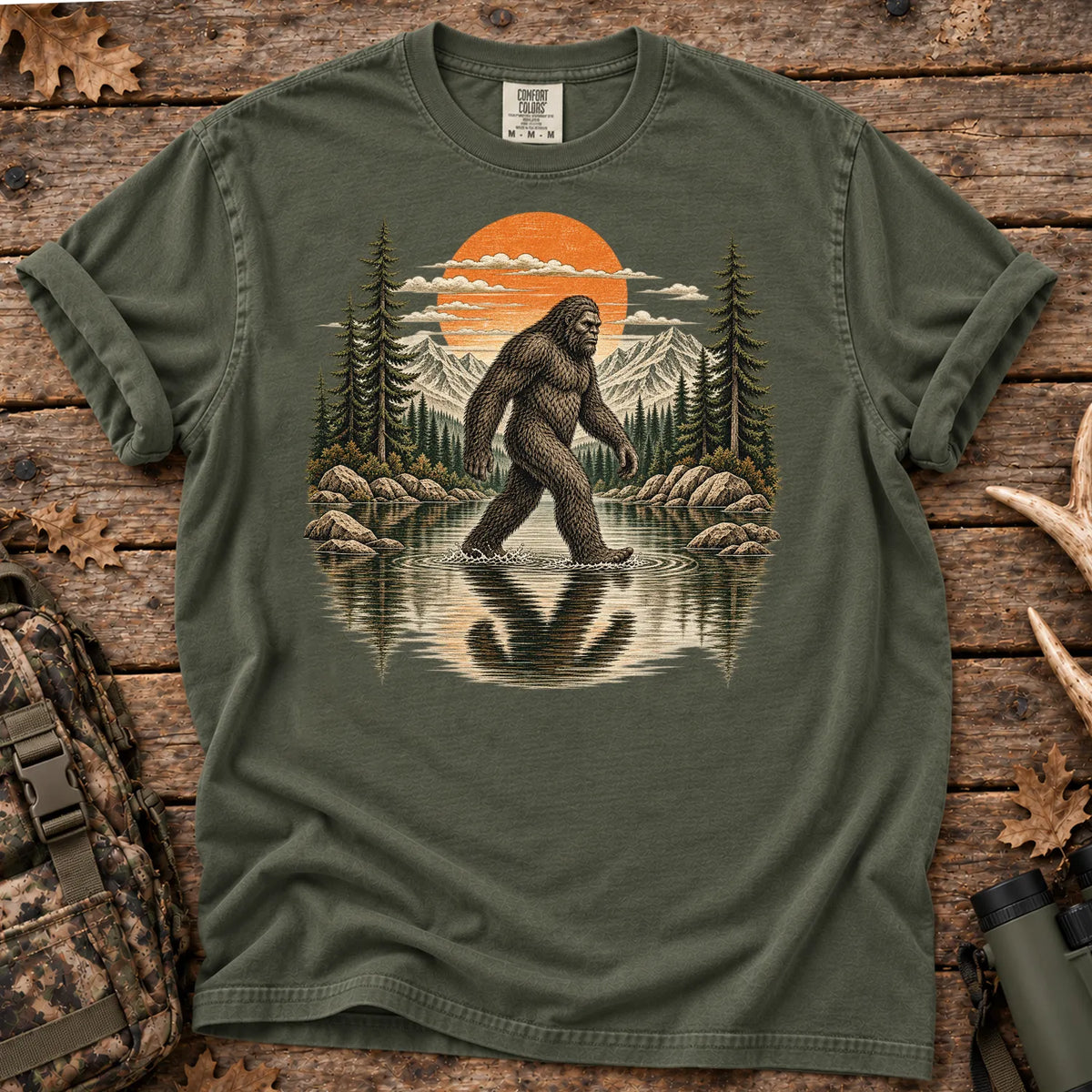 Vintage Bigfoot River T-Shirt in Moss