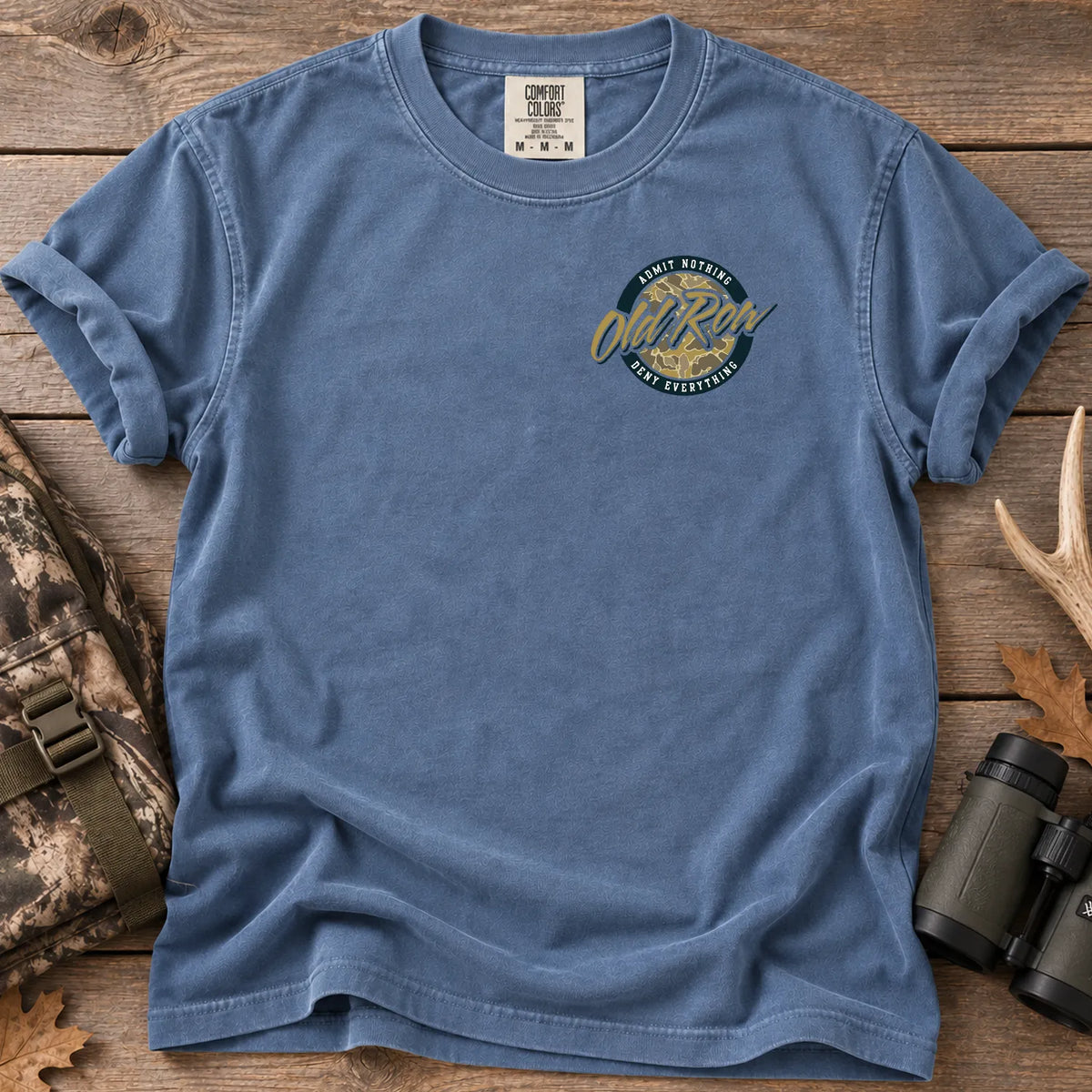 Vintage Camo Circle T-Shirt in Blue Jean
