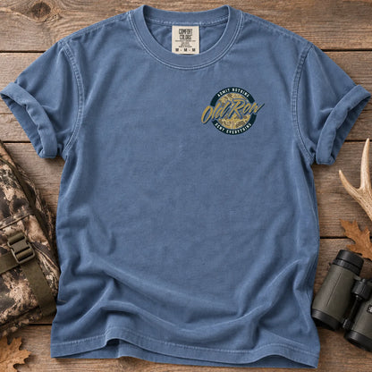 Vintage Camo Circle T-Shirt in Blue Jean