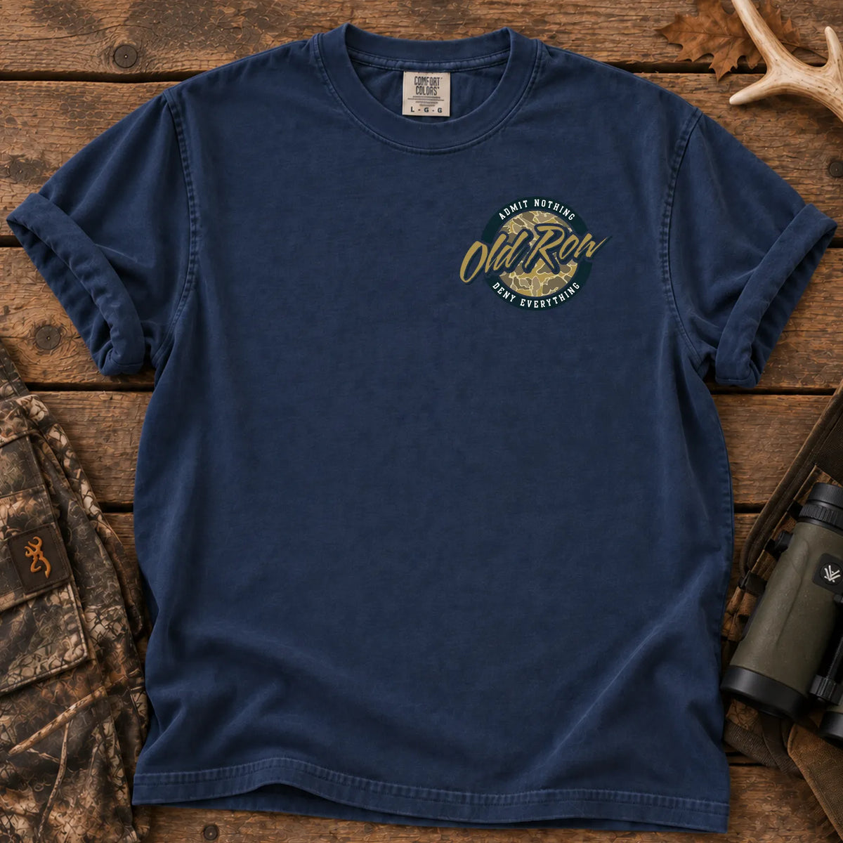 Vintage Camo Circle T-Shirt in True Navy
