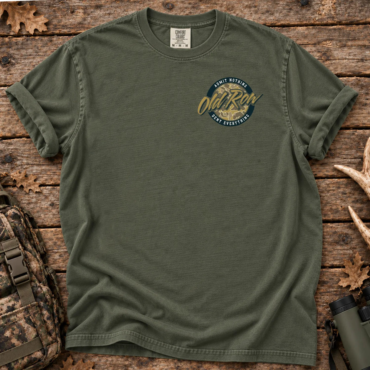 Vintage Camo Circle T-Shirt in Moss