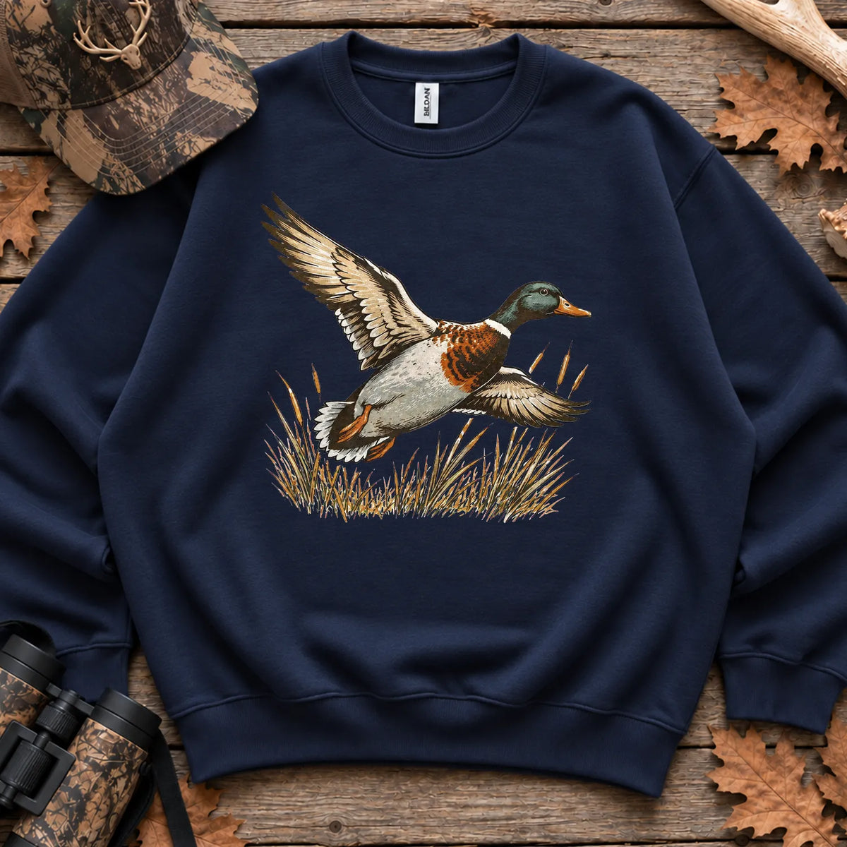 Vintage Flying Mallard Sweatshirt in Navy