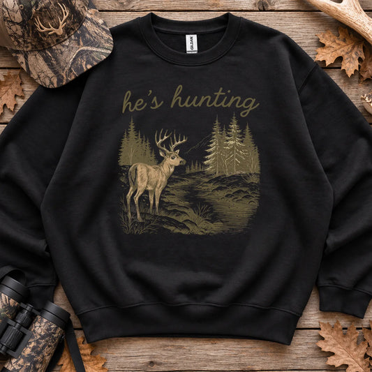 Vintage Hes Hunting Deer Sweatshirt in Black