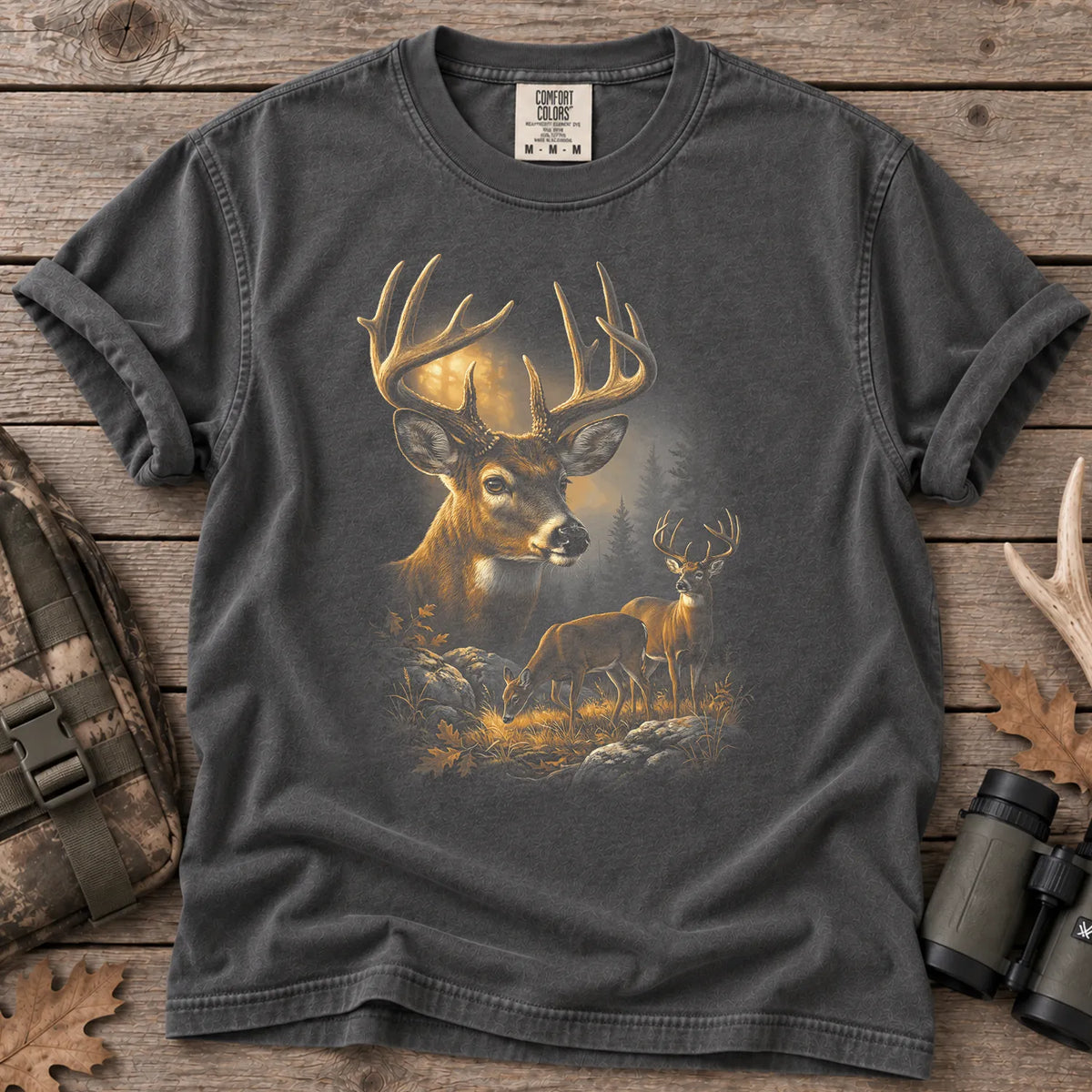 Vintage Whitetail Deer T-Shirt in Pepper