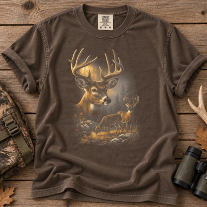 Vintage Whitetail Deer T-Shirt in Espresso