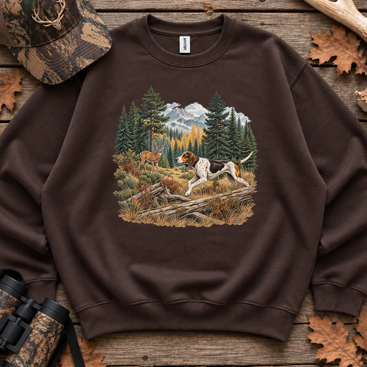 Walker Hound Running Sweatshirt in Dark Chocolate
