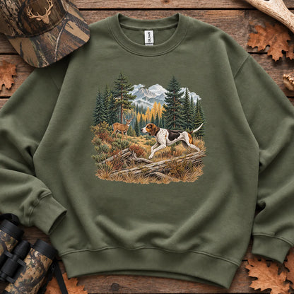 Walker Hound Running Sweatshirt in Military Green