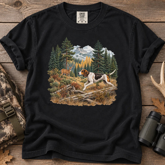 Walker Hound Running T-Shirt in Black