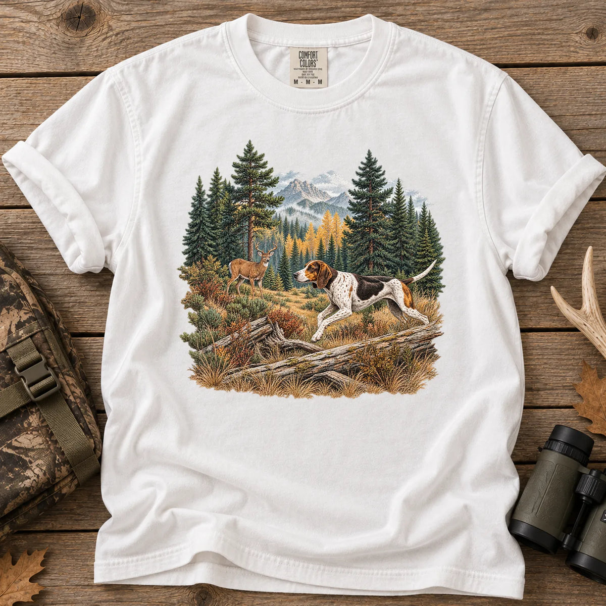 Walker Hound Running T-Shirt in White