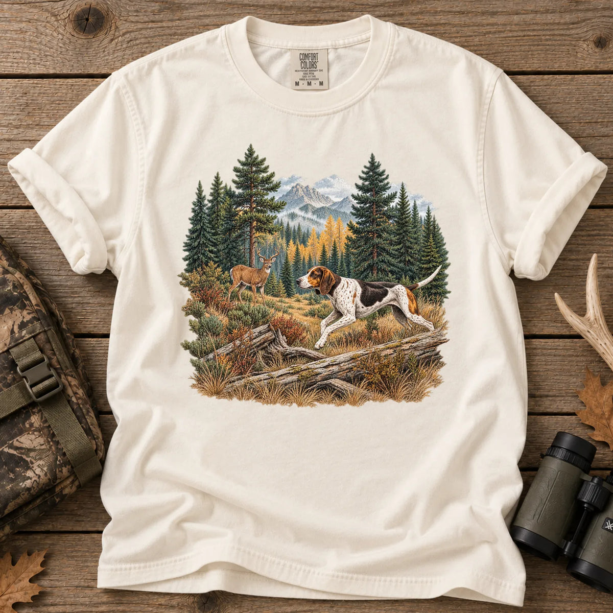 Walker Hound Running T-Shirt in Ivory