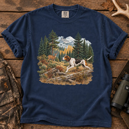 Walker Hound Running T-Shirt in True Navy