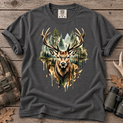 Watercolor Deer T-Shirt in Pepper