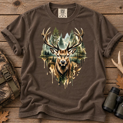 Watercolor Deer T-Shirt in Espresso