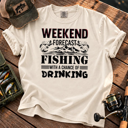 Weekend Forecast Fishing T-Shirt in Ivory