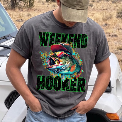 Weekend Hooker Bass T-Shirt Men model in Pepper