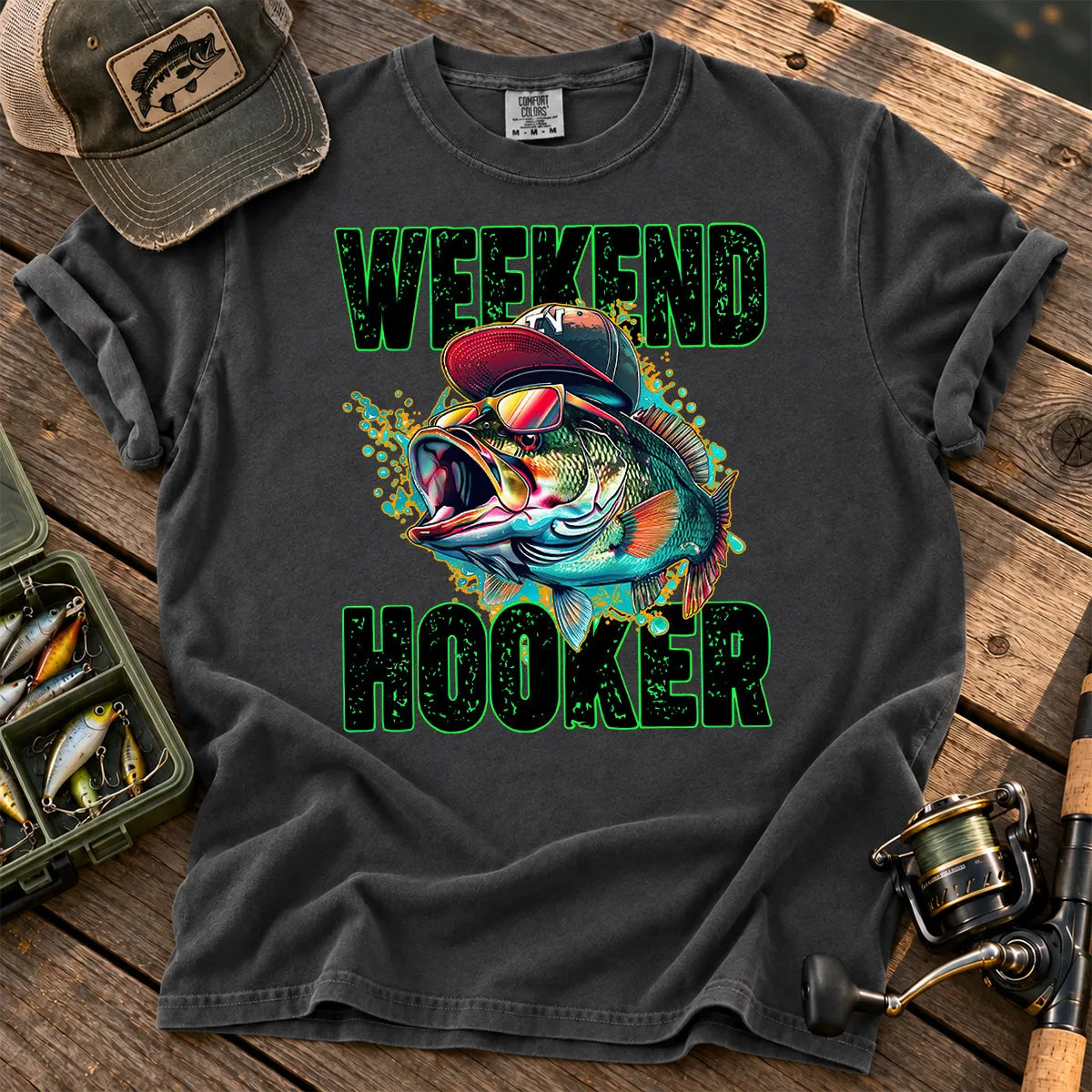 Weekend Hooker Bass T-Shirt in Pepper