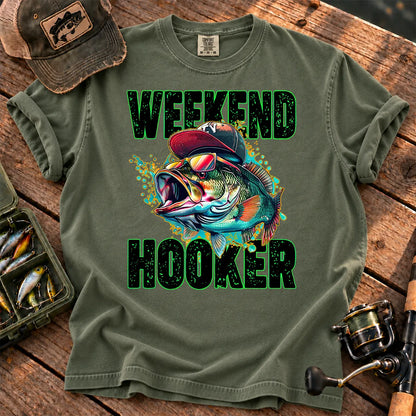 Weekend Hooker Bass T-Shirt in Moss